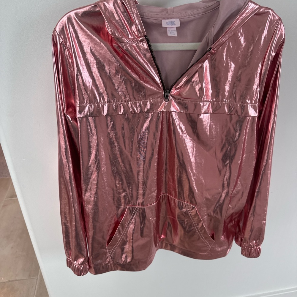Metallic Rose Gold Windbreaker Jacket
